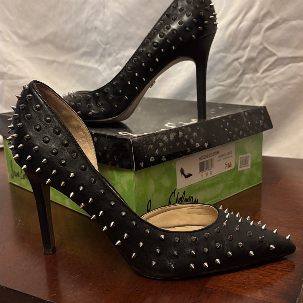 Sam Edelman Black Studded Heels